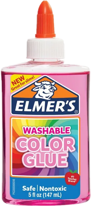 Elmers Washable Color Glue Bottle PNG image