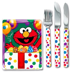 Elmo Birthday Table Setting Png 32 PNG image