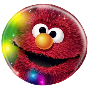 Elmo Face With Glitter Effect PNG Rrr