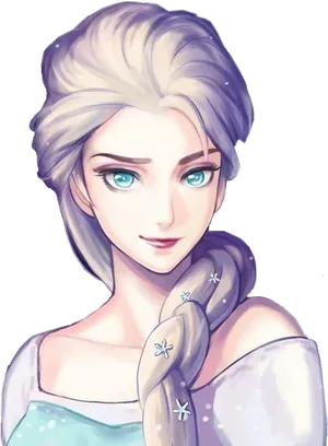 Elsa Animated Portrait PNG image