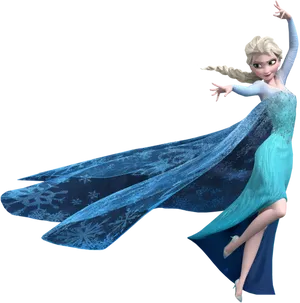 Elsa Frozen Character Pose PNG image