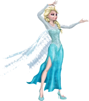 Elsa Frozen Character Pose PNG image