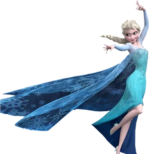 Elsa Frozen Character Pose PNG image