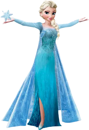Elsa Frozen Character Pose PNG image