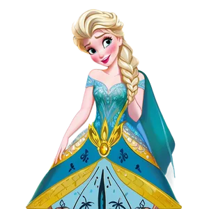 Elsa Frozen Coronation Dress Png 27 PNG image