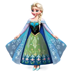 Elsa Frozen Coronation Dress PNG Qye PNG