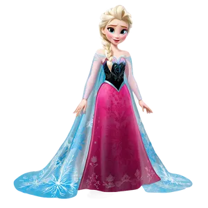 Elsa Ice Gown Transformation Png 05212024 PNG image