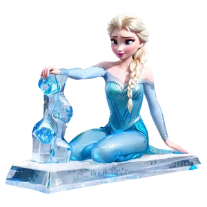 Elsa Ice Sculpture Creating Png Hat43 PNG image