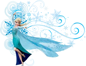 Elsa Magic Frost Patterns PNG image