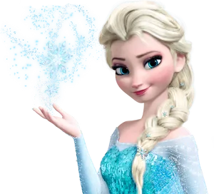 Elsa Magic Snowflake Creation PNG