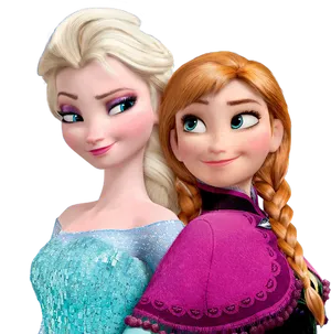 Elsaand Anna Frozen Sisters PNG image