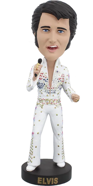 Elvis Presley Bobblehead Figure PNG image