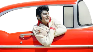 Elvis Presley Car Figure PNG image