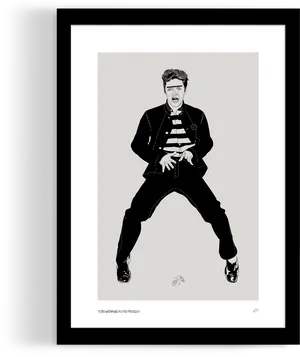 Elvis Presley Iconic Performance Art PNG image