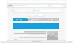 Email Campaign Interface Mockup PNG image