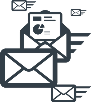 Email Communication Concept Graphic PNG image