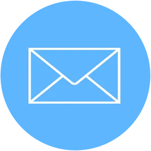 Email Envelope Icon Blue Background