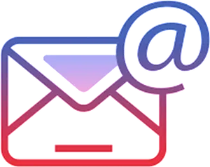 Email Icon Neon Effect PNG image