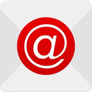 Email Icon Redand White