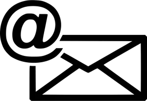 Email Icon White Outline PNG