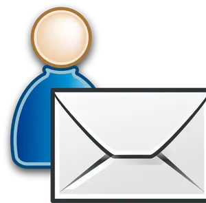 Email Iconwith Person Figure
