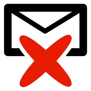 Email Iconwith Red X PNG image