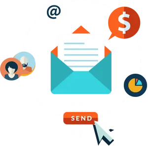 Email Marketing Concept Illustration PNG image