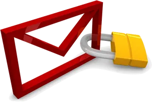 Email Security Lock Concept