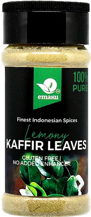 Emaku Kaffir Lemon Leaves Spice Jar PNG image