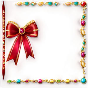 Embellished Red Bow PNG 71