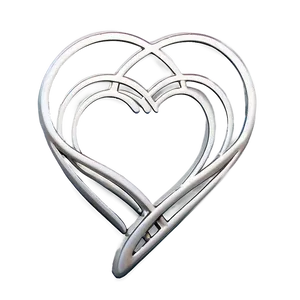 Embossed Heart Outline PNG Ffb5