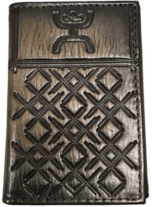 Embossed Leather Wallet Dark Background