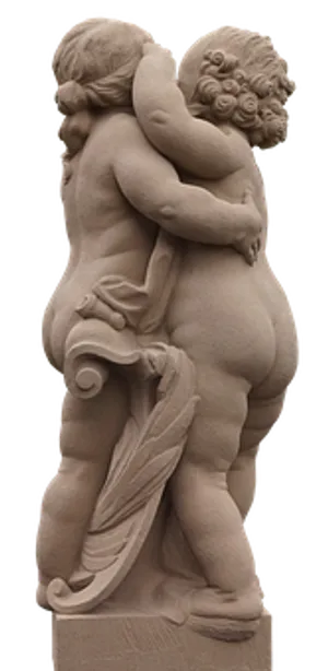 Embracing Angel Sculpture PNG