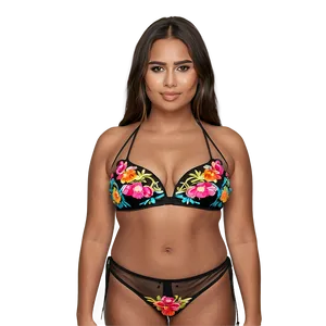 Embroidered Bikini Top PNG 06132024