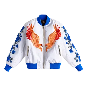 Embroidered Bomber Jacket Detailed PNG Omm28 PNG