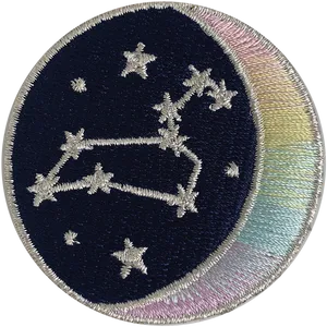 Embroidered Constellation Patch PNG image