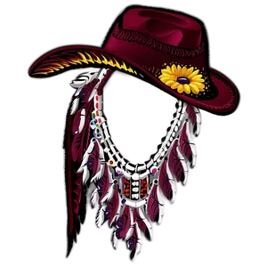 Embroidered Cowgirl Hat PNG 06132024
