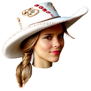 Embroidered Cowgirl Hat PNG 74