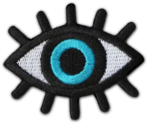 Embroidered Evil Eye Patch PNG image