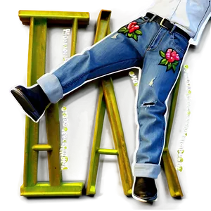 Embroidered Jean PNG 11 PNG