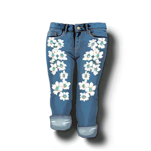 Embroidered Jeans Png 19 PNG image