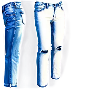 Embroidered Jeans Png Onb59 PNG image
