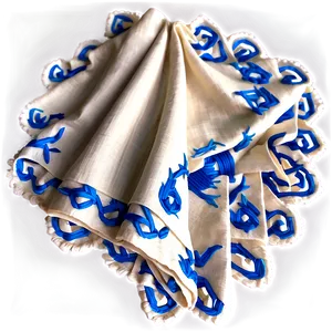 Embroidered Linen Napkin PNG 37