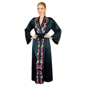 Embroidered Maxi Robe PNG Itf79 PNG