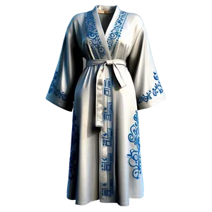 Embroidered Maxi Robe PNG Qou