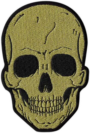 Embroidered Skull Patch PNG image