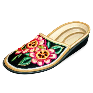 Embroidered Slippers Png Ubg38 PNG image