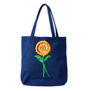 Embroidered Tote Bag Png Tdq PNG image