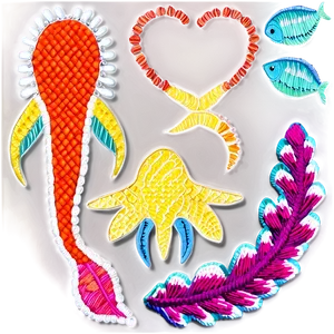 Embroidery Under The Sea PNG Jdc