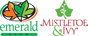 Emerald City Mistletoeand Ivy Logos PNG